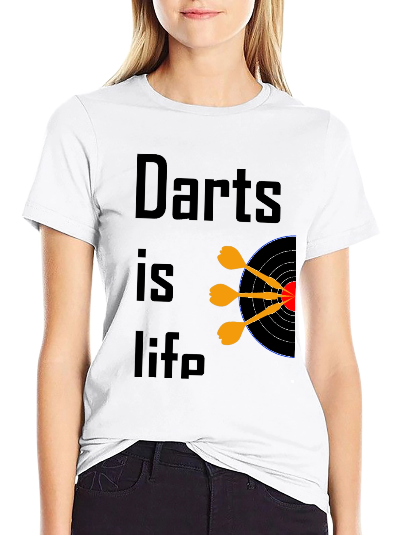 Darts is Life Black Graphic Tee