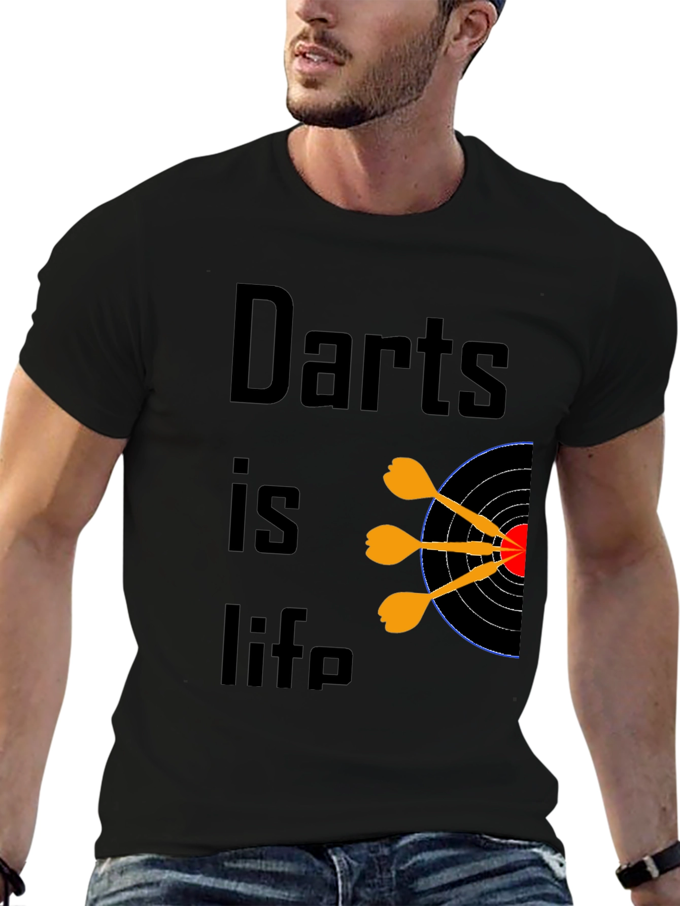 Darts is Life Black Graphic Tee
