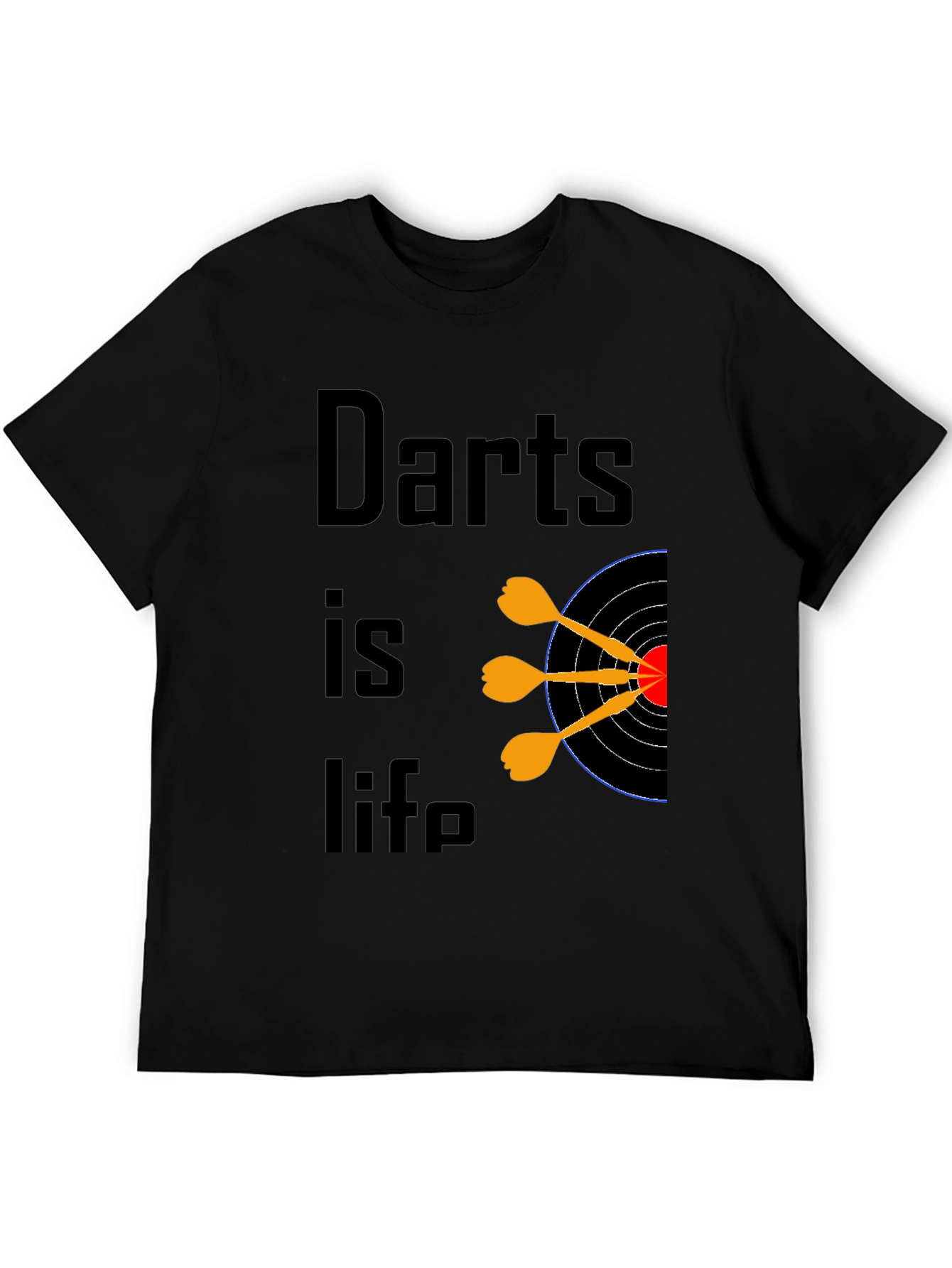Darts is Life Black Graphic Tee