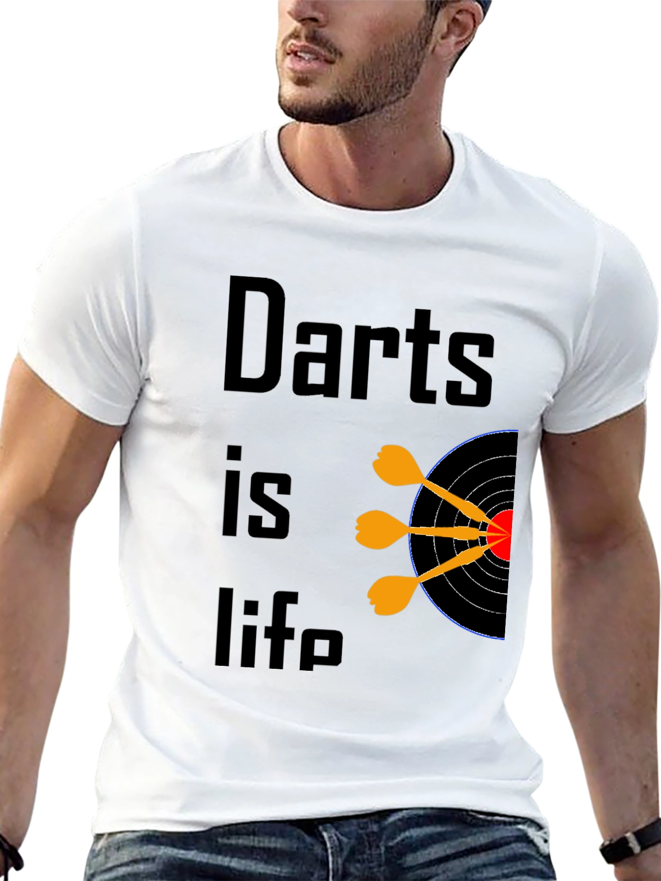 Darts is Life Black Graphic Tee