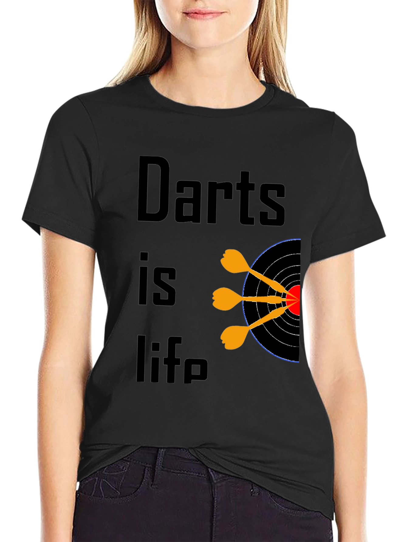 Darts is Life Black Graphic Tee