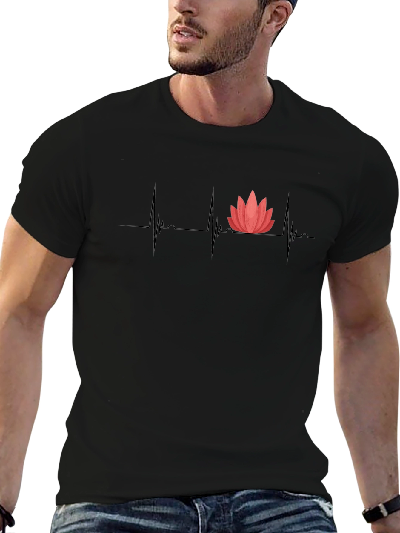 Lotus Heartbeat Tee - Black
