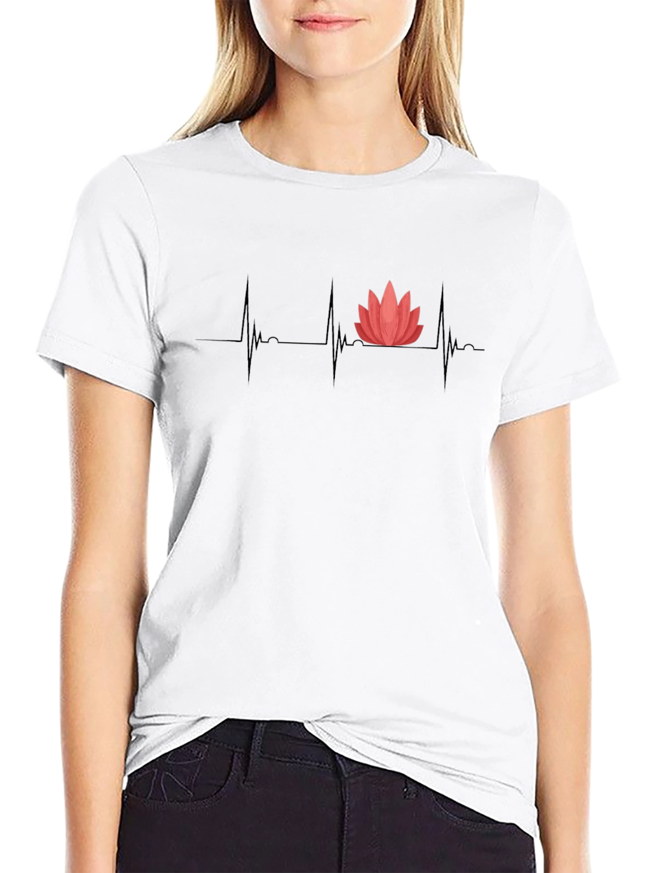 Lotus Heartbeat Tee - Black