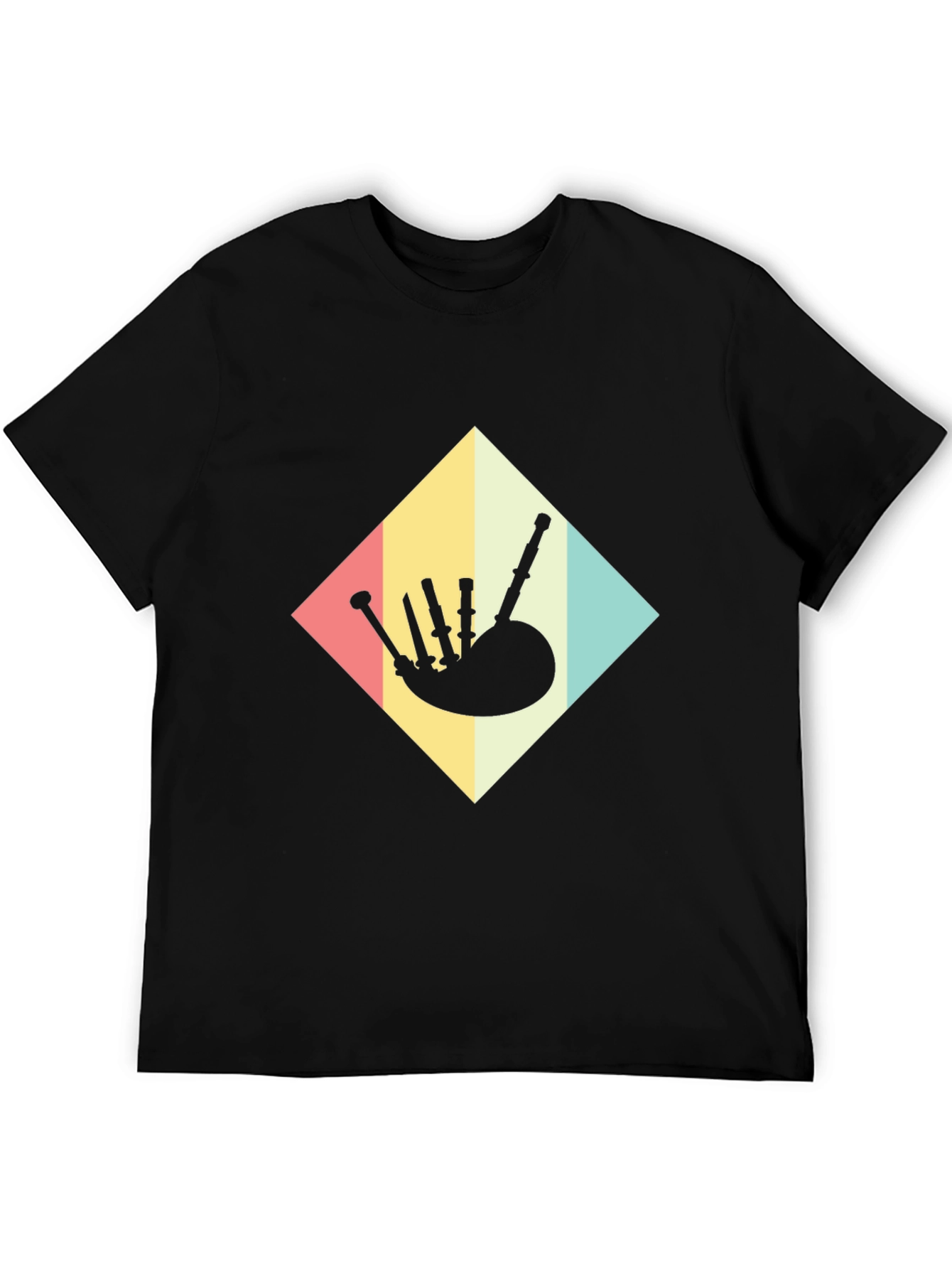 Retro Bagpipe T-Shirt - Scottish Music Tee