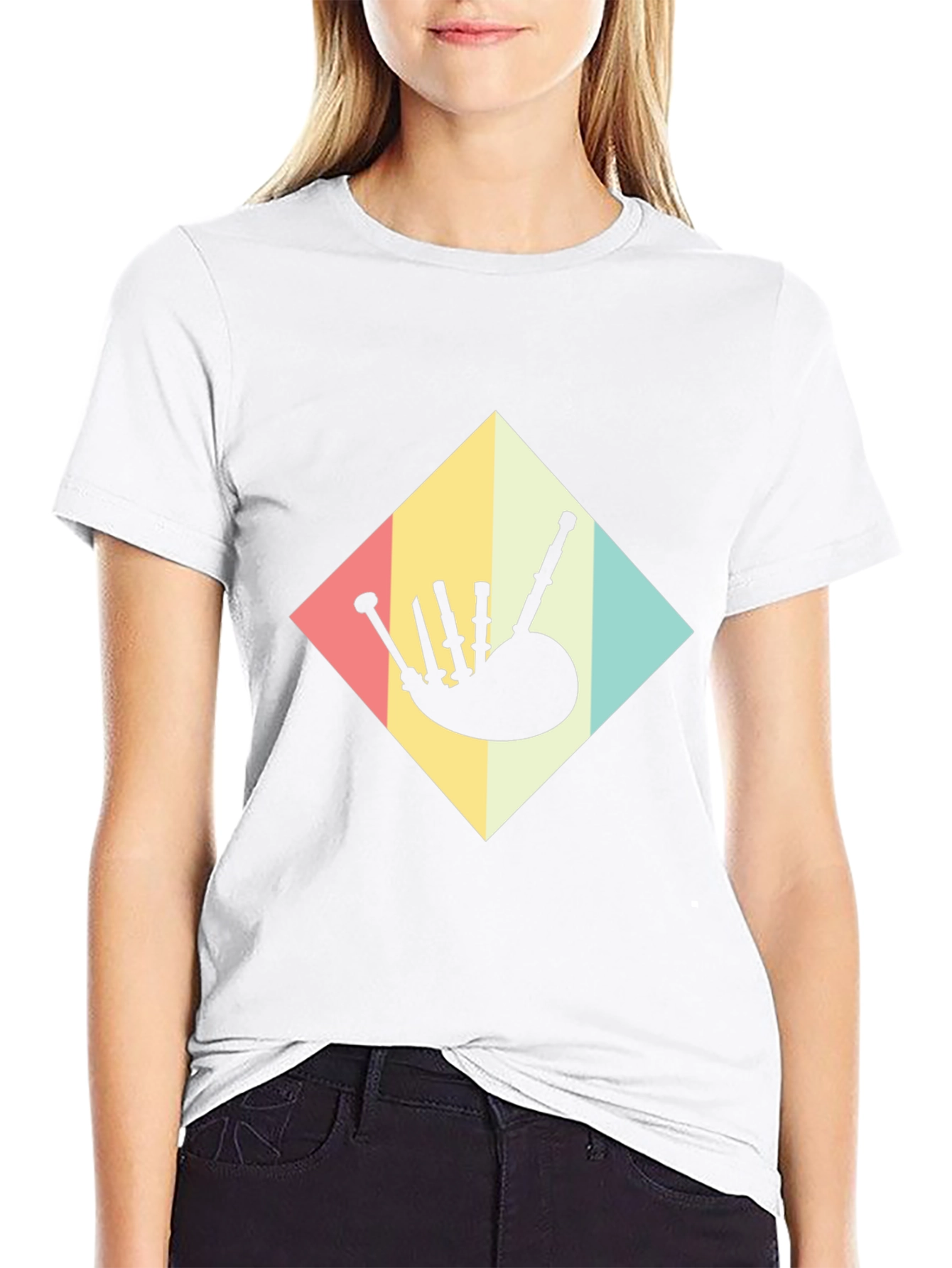 Retro Bagpipe T-Shirt - Scottish Music Tee