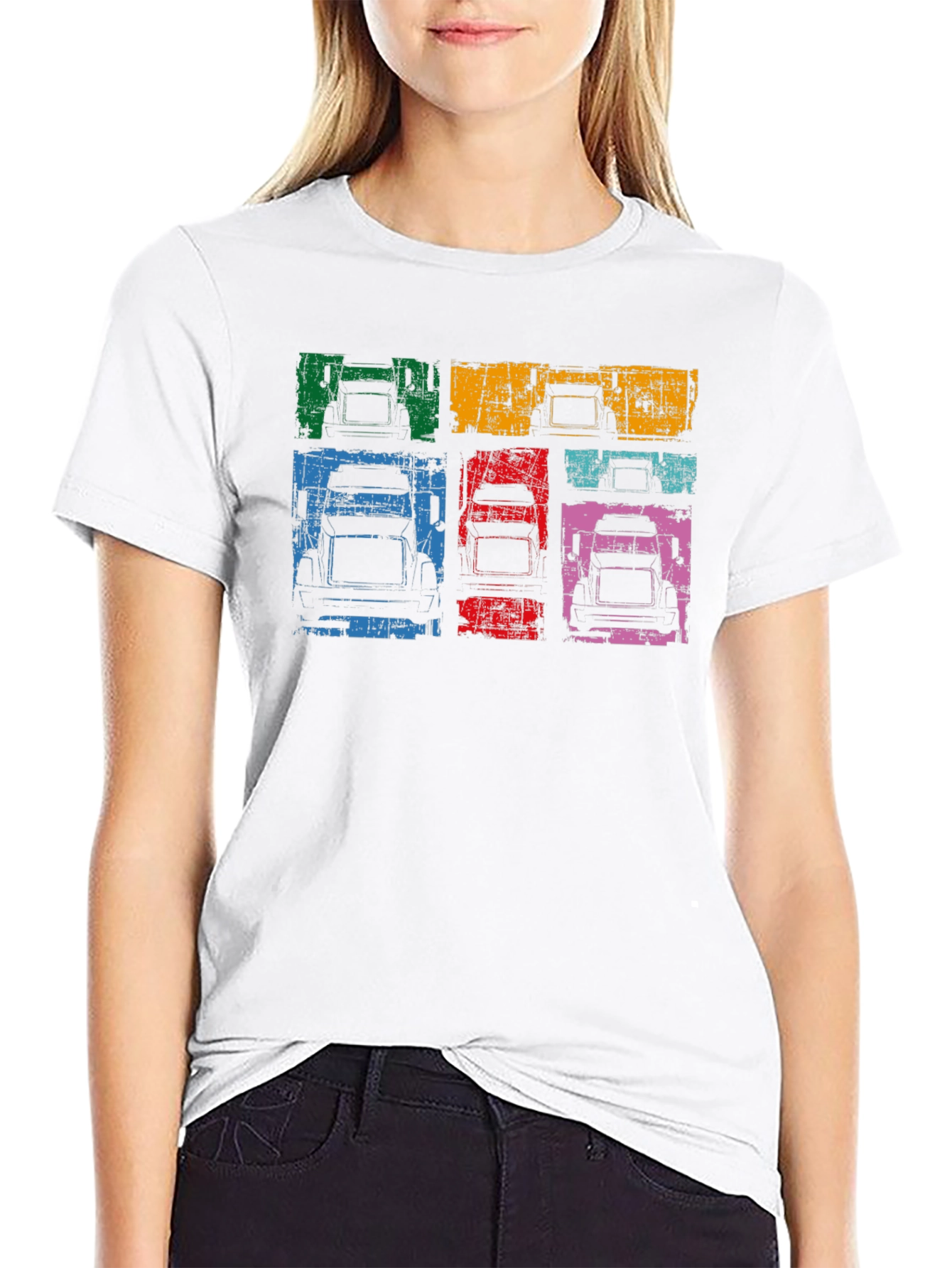 Retro Truck Graphic Tee - Classic Pop Art Style