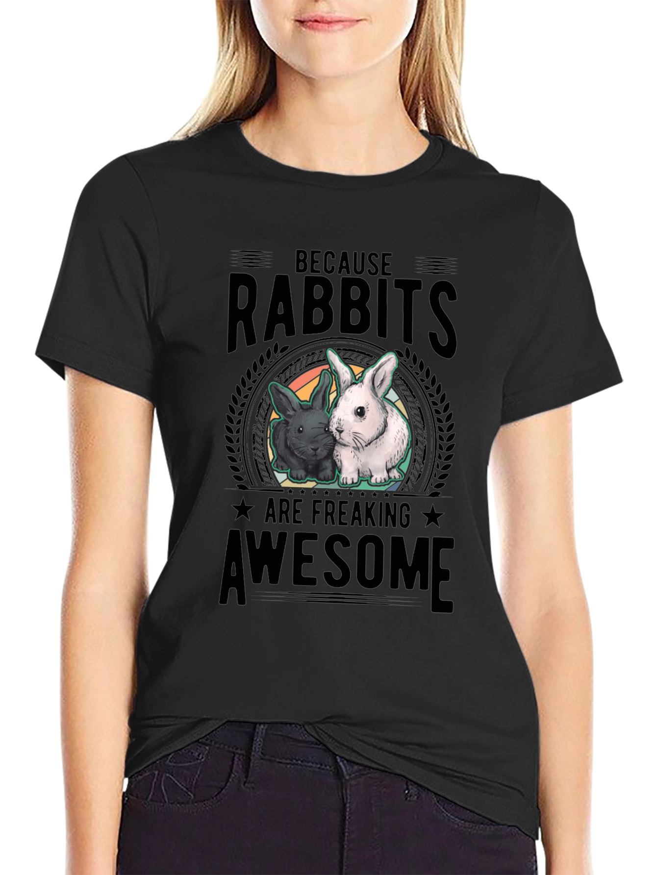 Rabbits Are Awesome Graphic T-Shirt