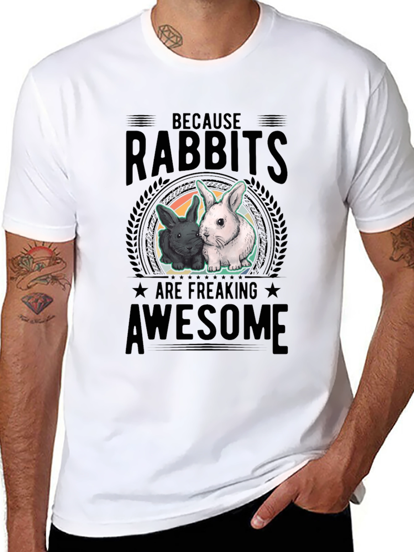 Rabbits Are Awesome Graphic T-Shirt