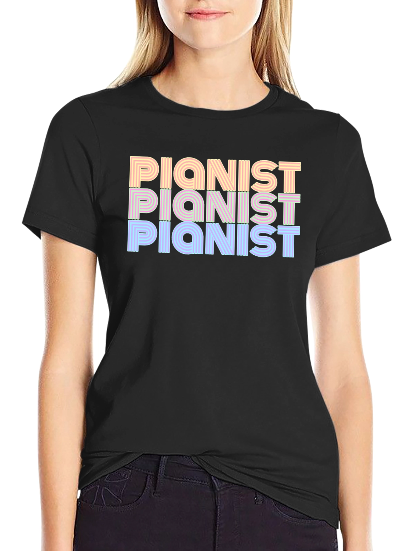 Pianist T-Shirt - Retro Music Lover Tee