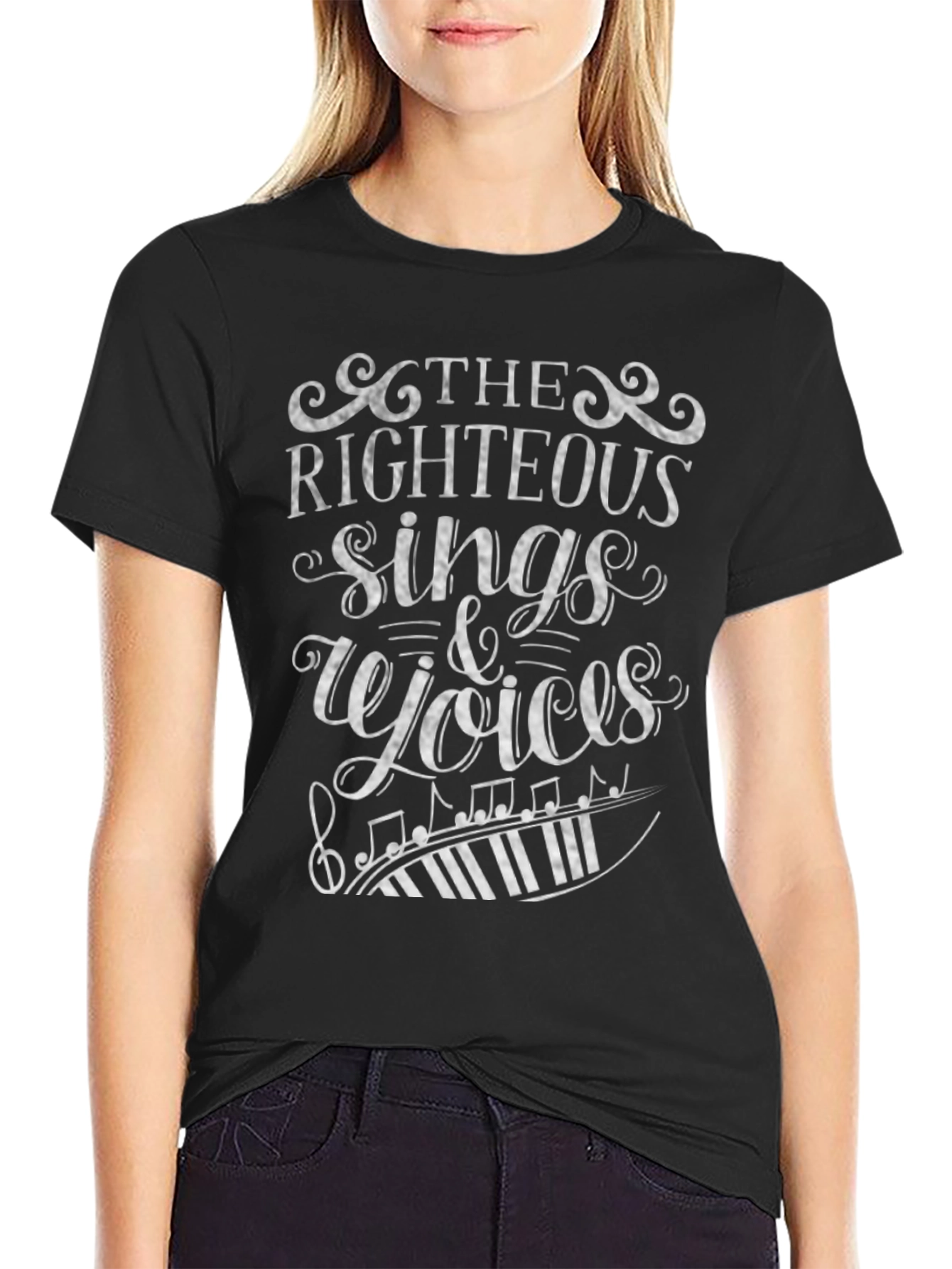 Righteous Sings Voices Black Graphic Tee