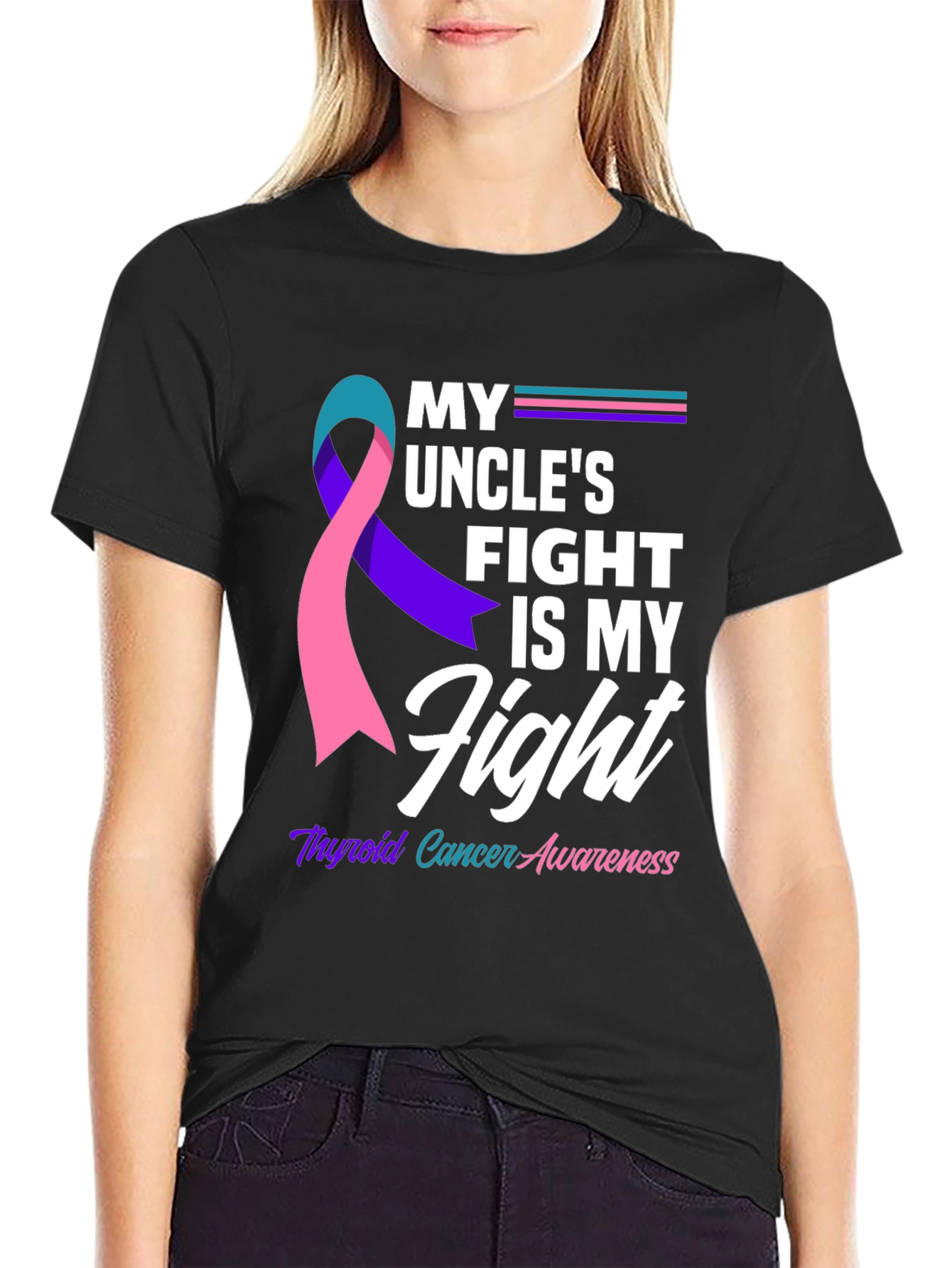 Thyroid Cancer Awareness T-Shirt - My Uncles Fight