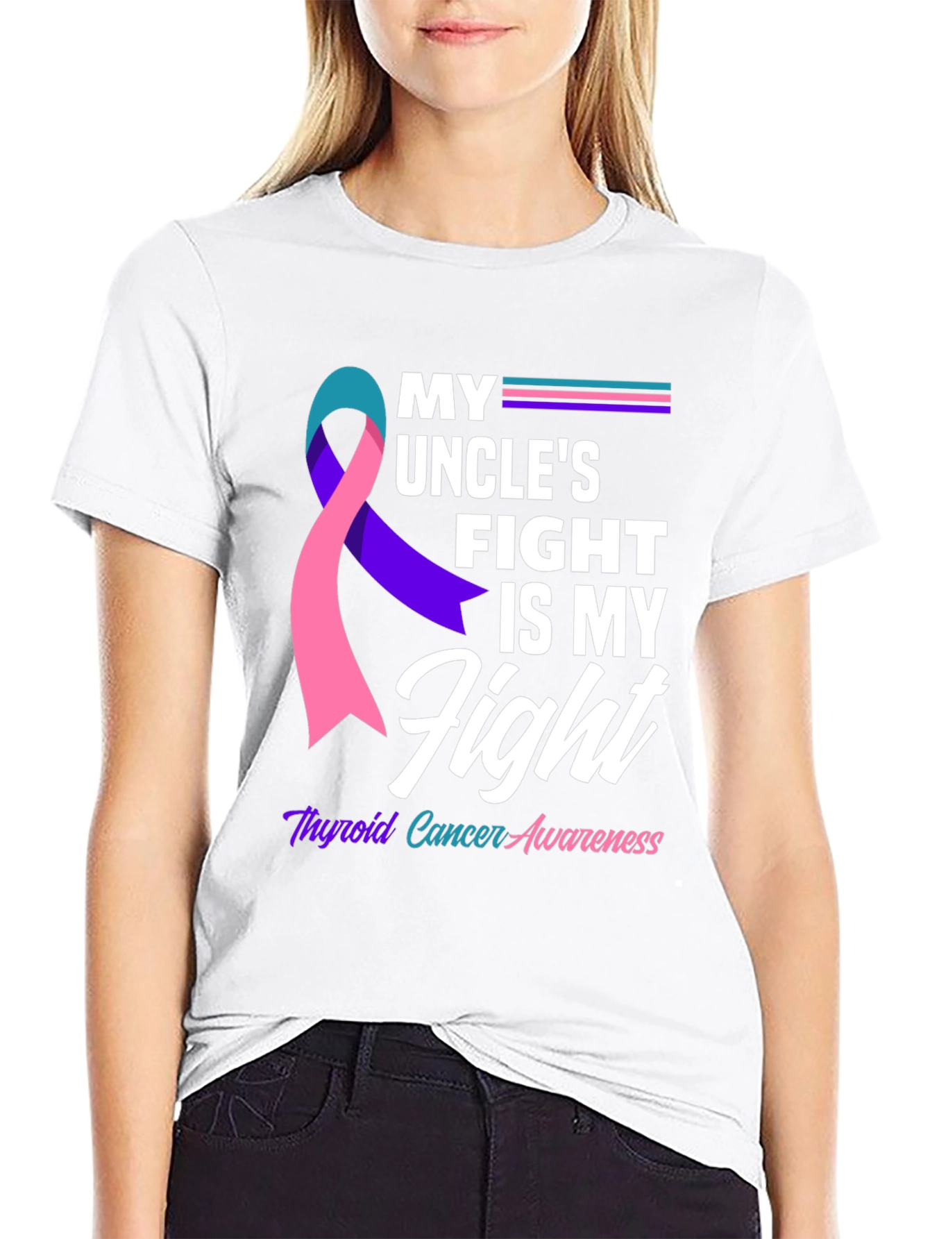 Thyroid Cancer Awareness T-Shirt - My Uncles Fight