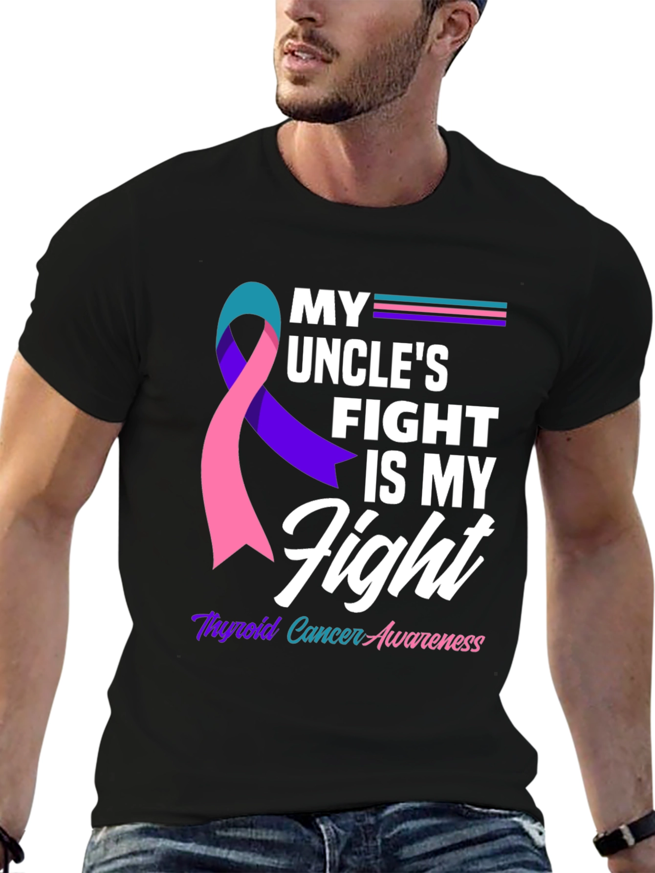 Thyroid Cancer Awareness T-Shirt - My Uncles Fight