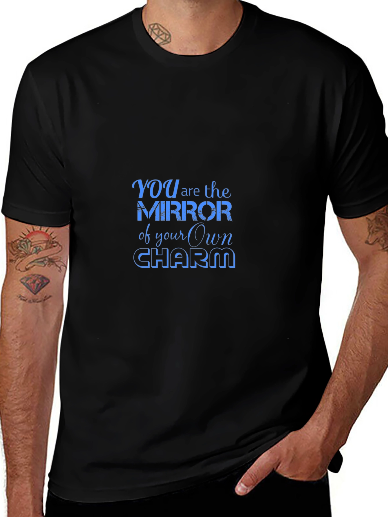 Charm Mirror Graphic Tee - Stylish Comfort