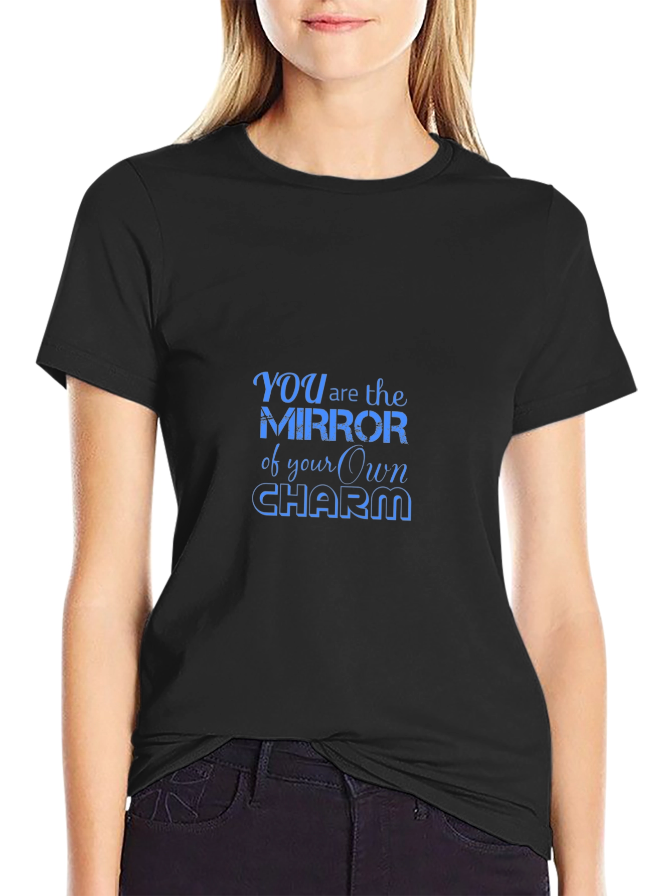 Charm Mirror Graphic Tee - Stylish Comfort