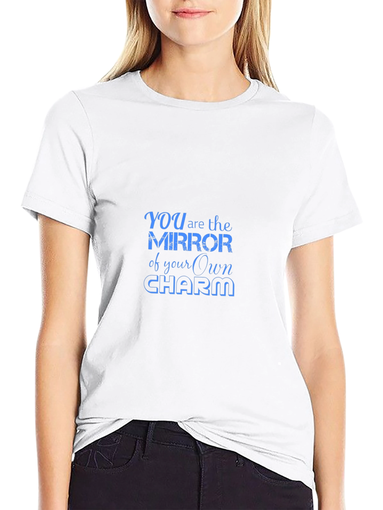 Charm Mirror Graphic Tee - Stylish Comfort