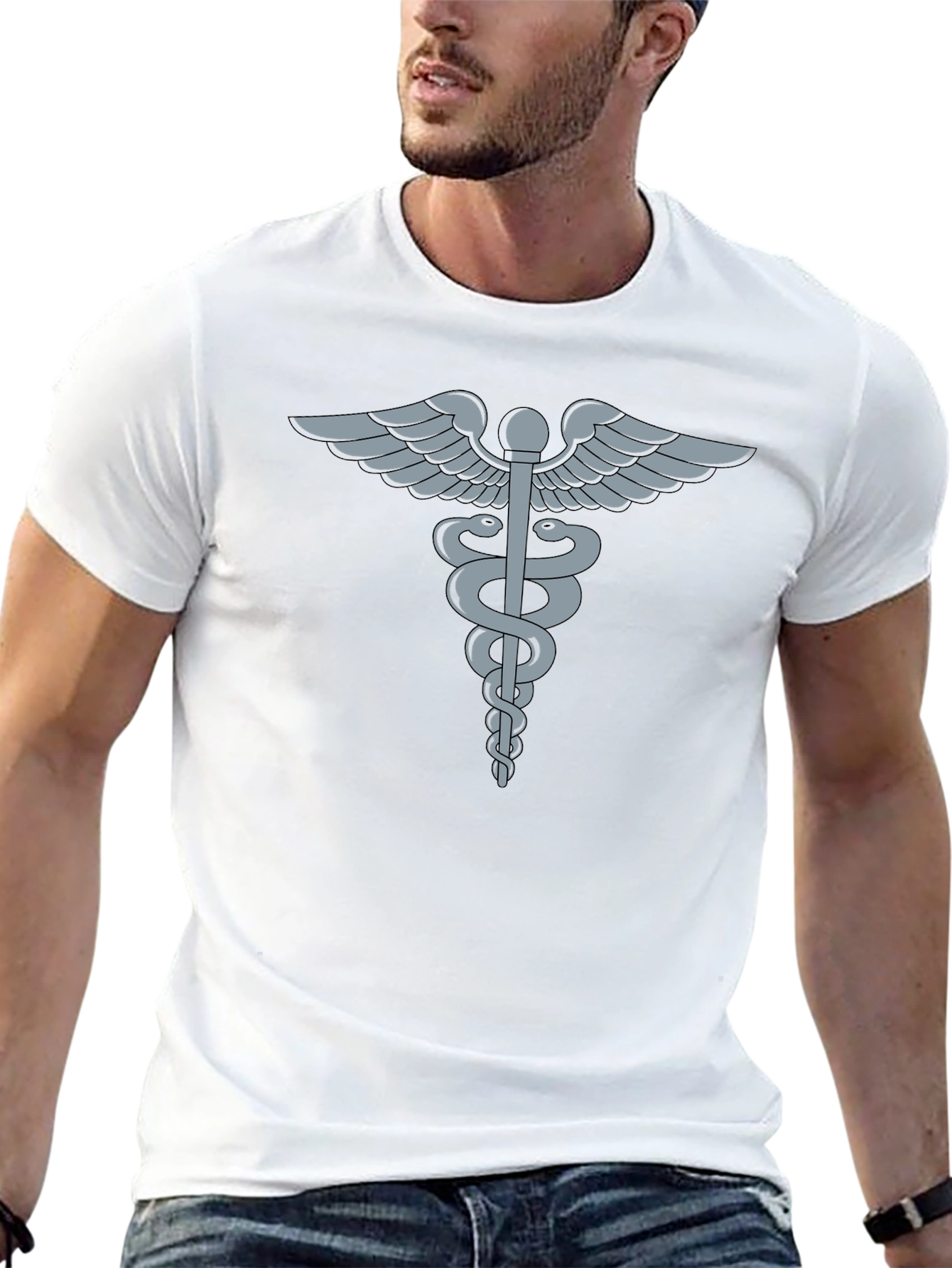 Caduceus Symbol T-Shirt - Medical Professional Tee