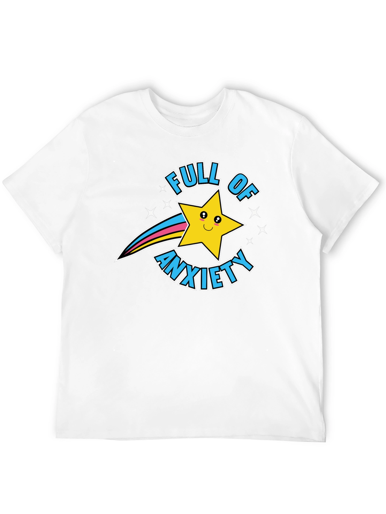 Full of Anxiety Graphic Print Crew Neck T-Shirt