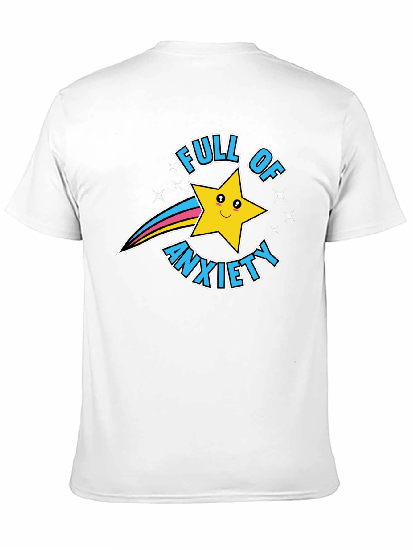 Full of Anxiety Graphic Print Crew Neck T-Shirt