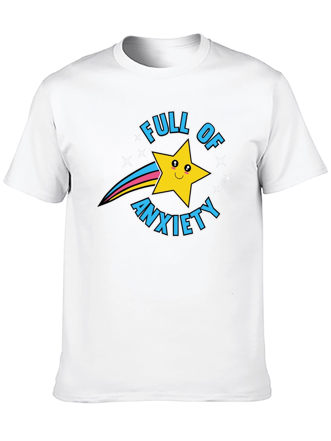 Full of Anxiety Graphic Print Crew Neck T-Shirt