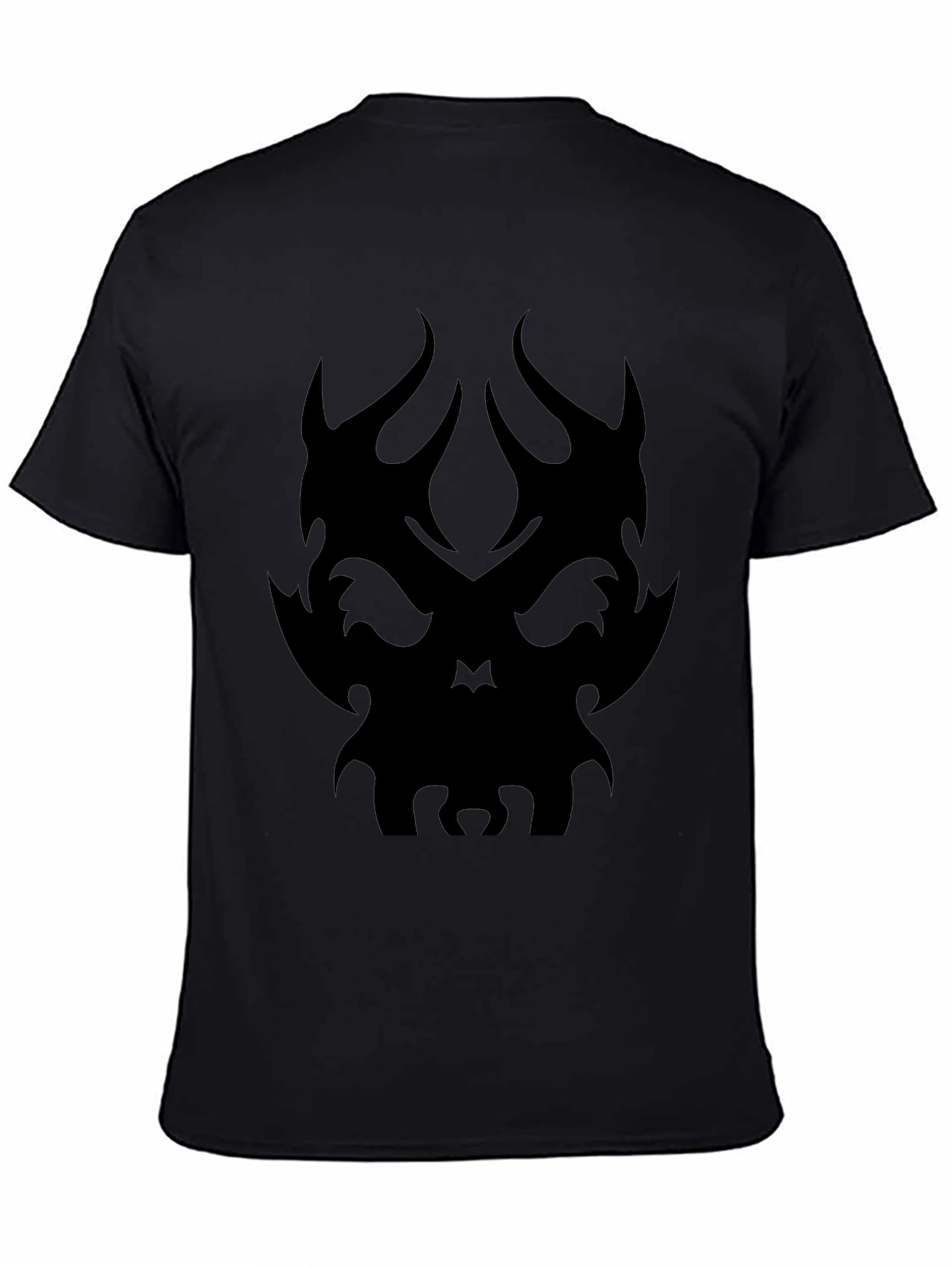 Skull Flame Graphic T-Shirt - Mens Black Tee