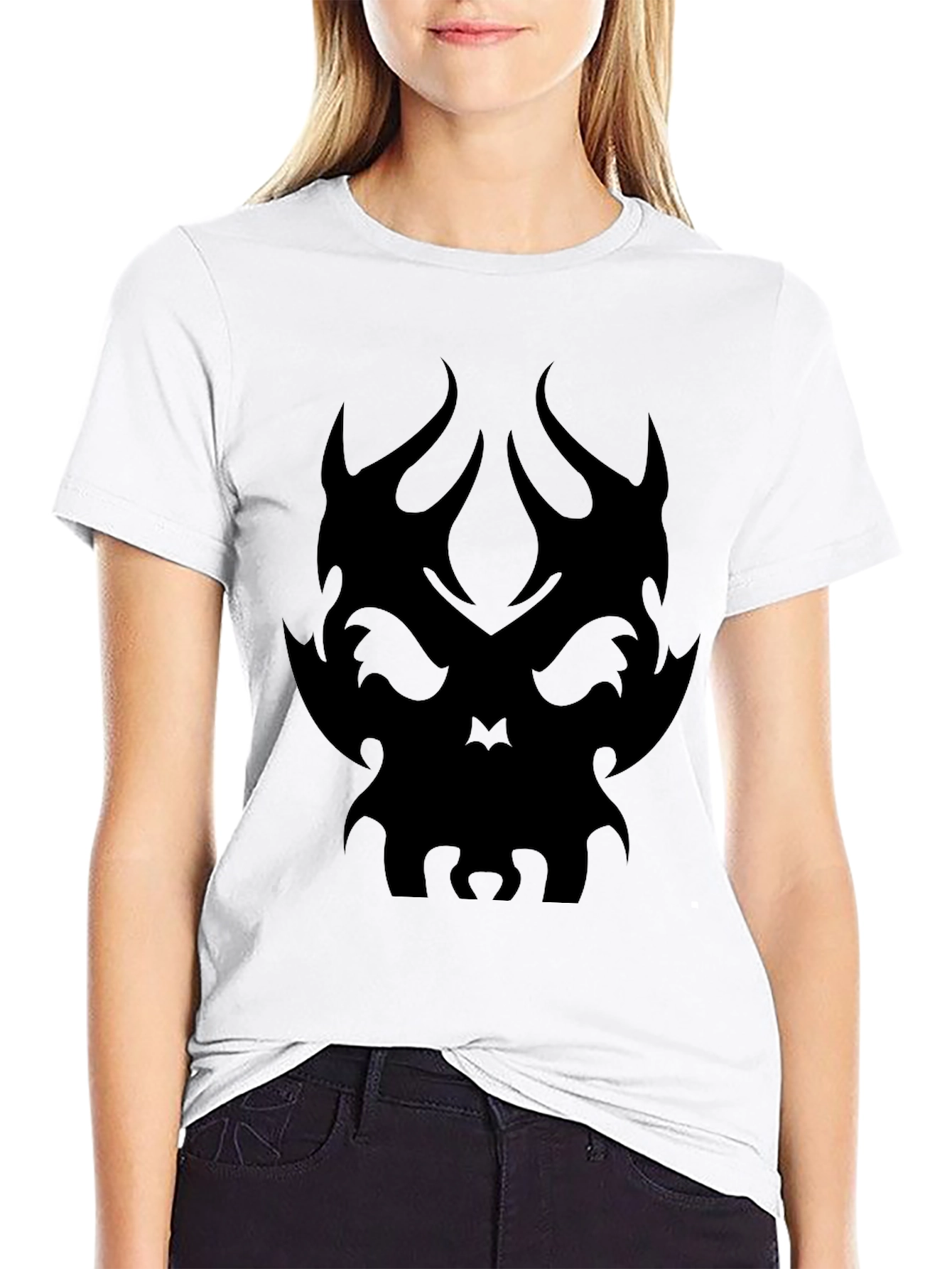 Skull Flame Graphic T-Shirt - Mens Black Tee