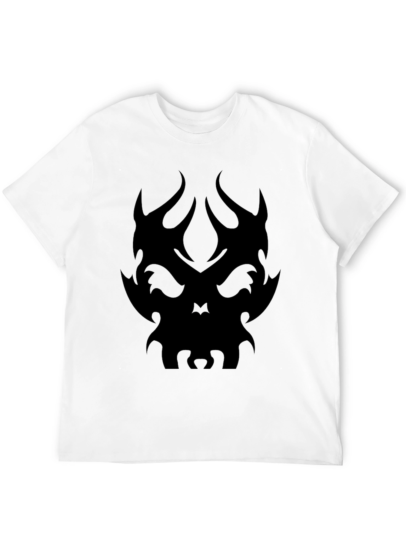 Skull Flame Graphic T-Shirt - Mens Black Tee