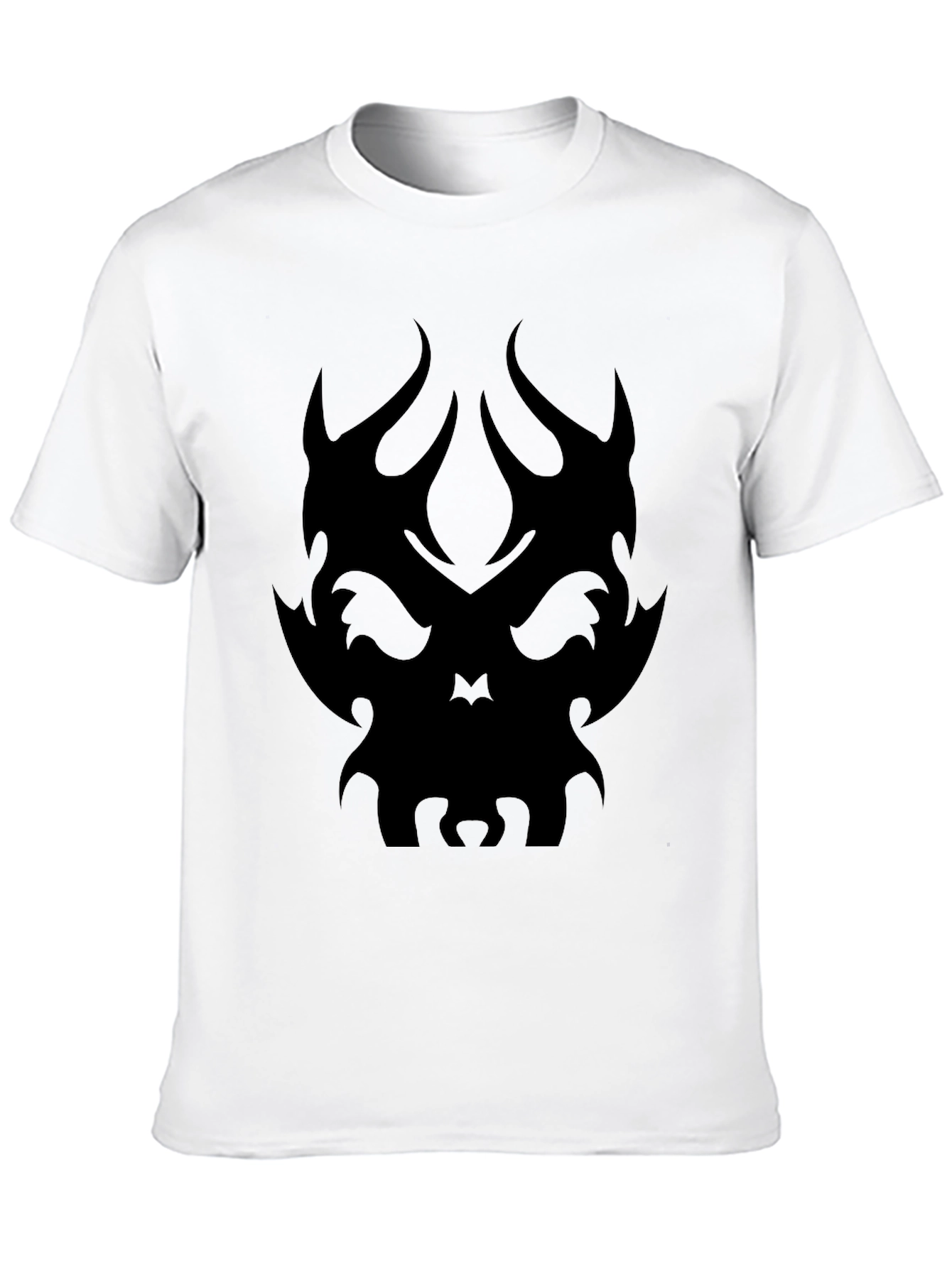 Skull Flame Graphic T-Shirt - Mens Black Tee