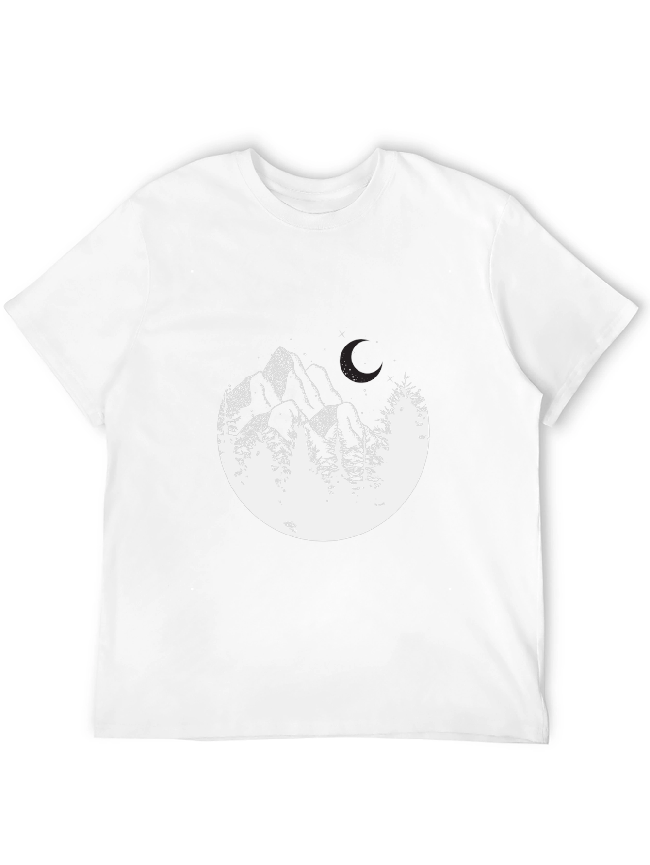 Mountainscape Graphic Tee - Black Cotton Blend