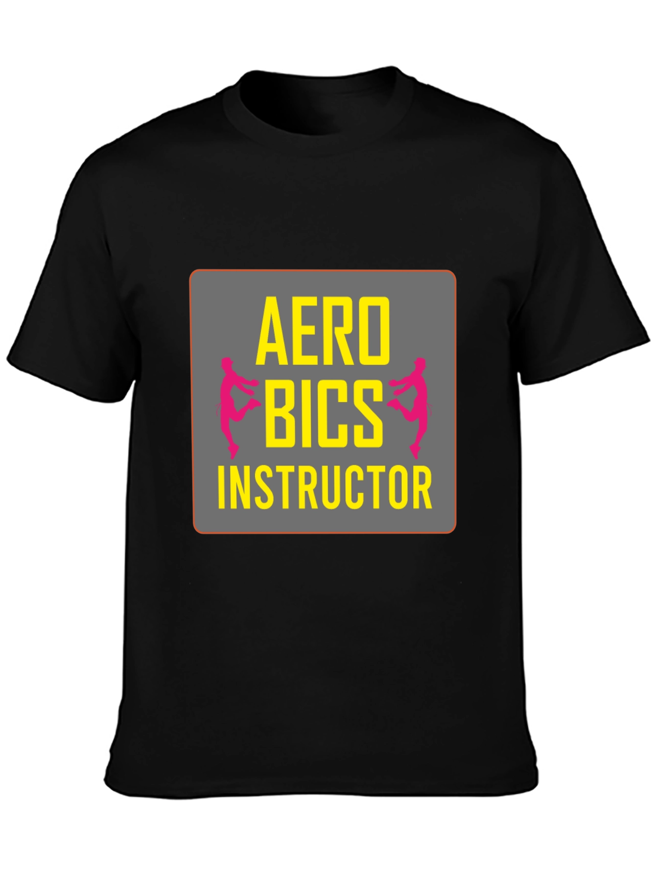 Aerobics Instructor Graphic T-Shirt - Black