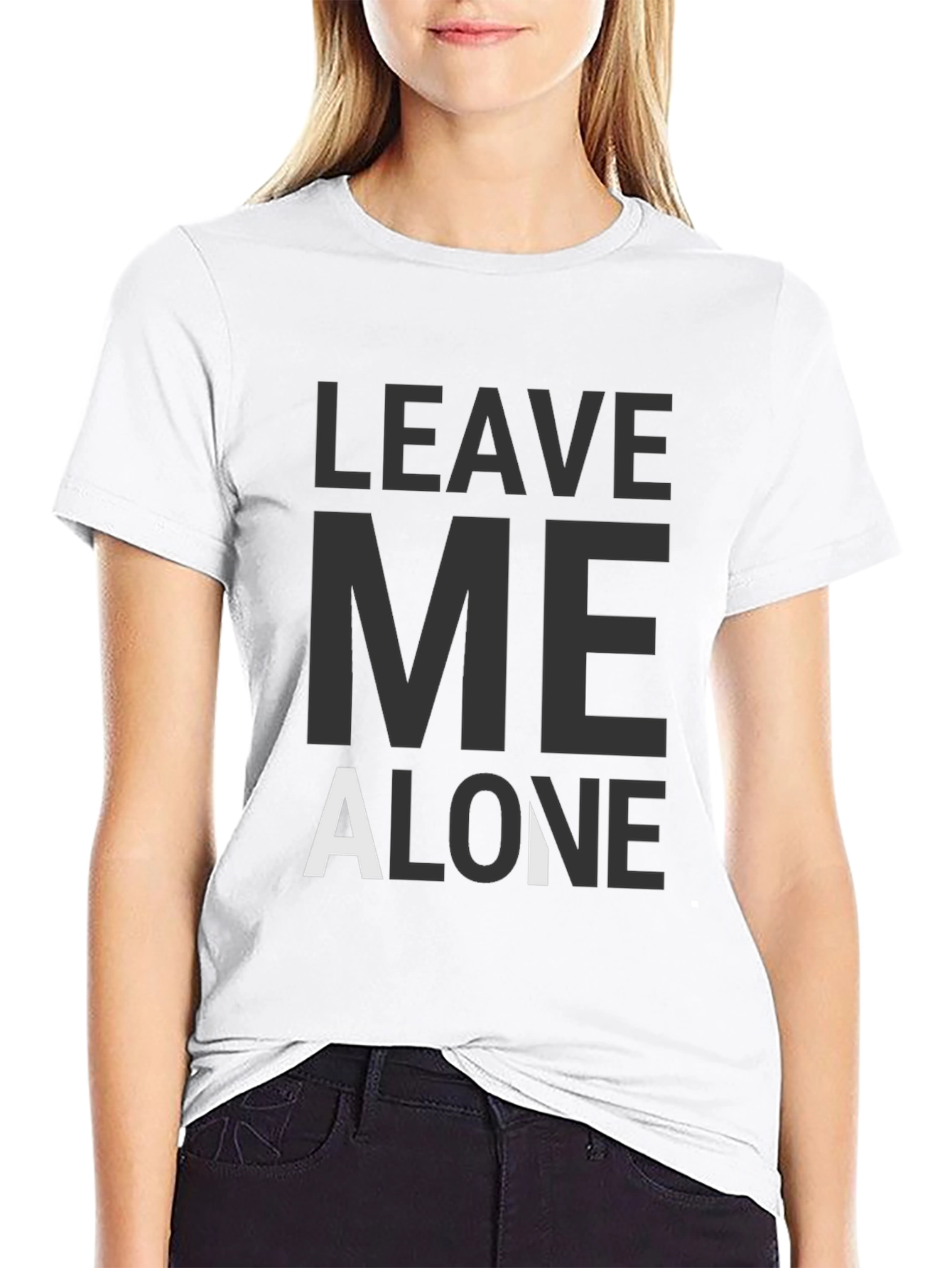 Leave Me Alone Graphic Tee - Black T-Shirt