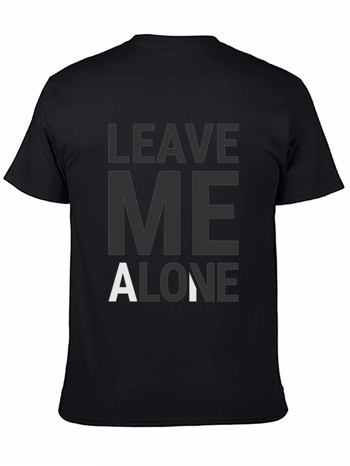 Leave Me Alone Graphic Tee - Black T-Shirt
