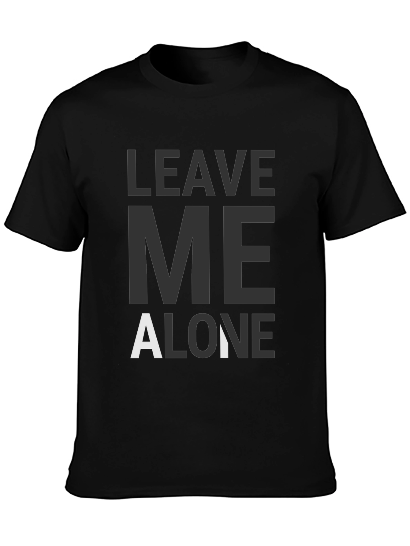 Leave Me Alone Graphic Tee - Black T-Shirt