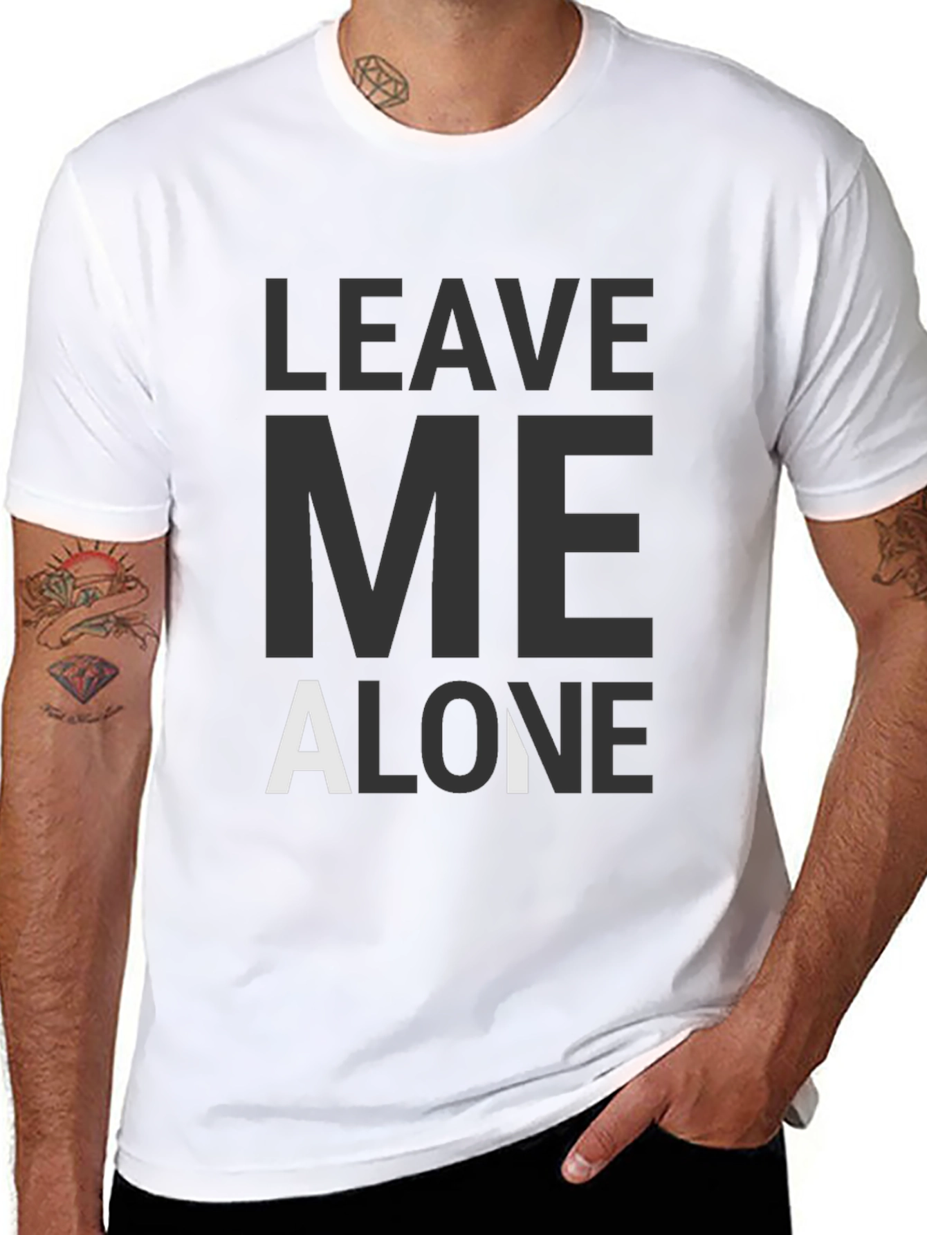 Leave Me Alone Graphic Tee - Black T-Shirt