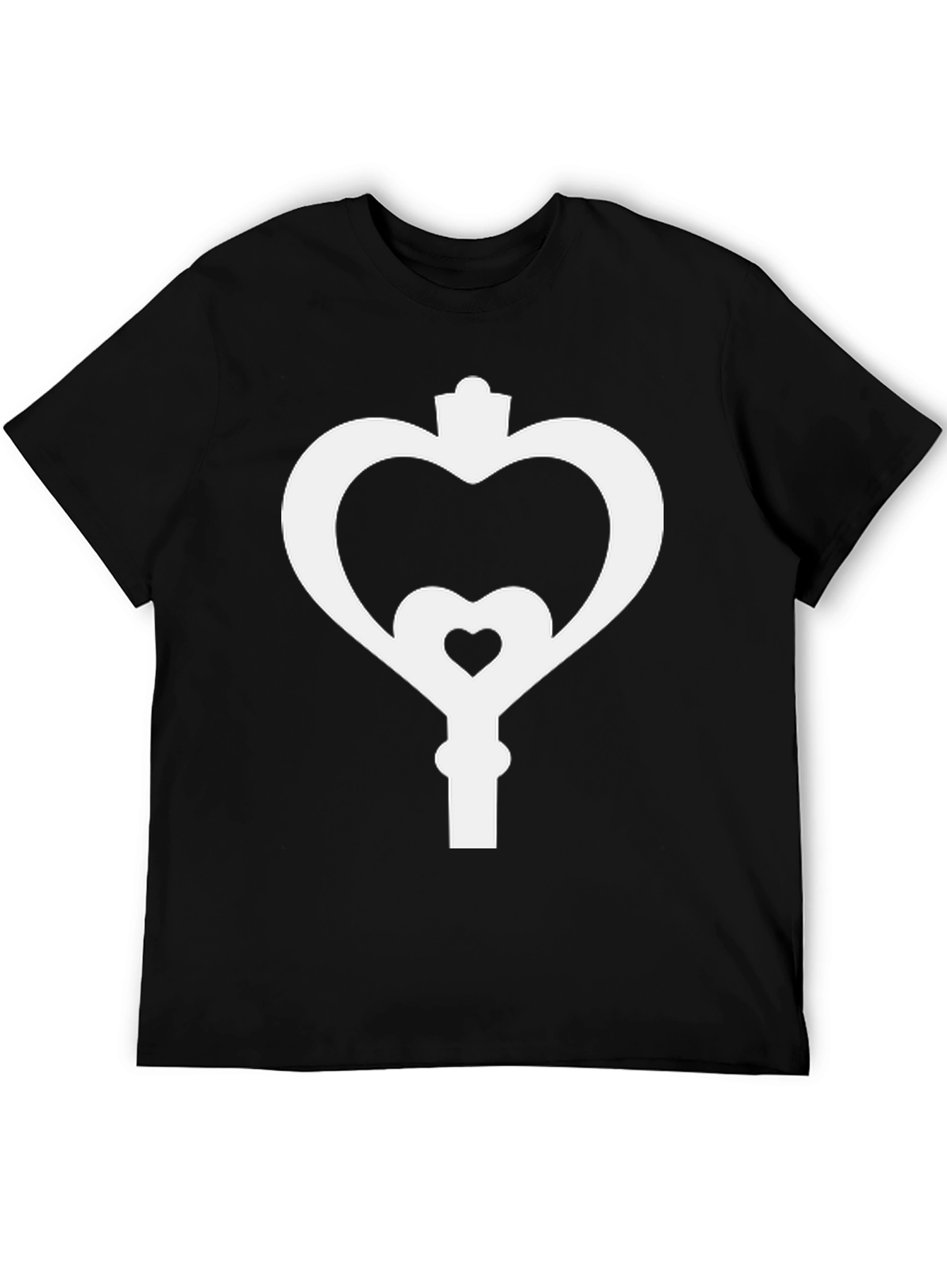 Heart Key Black Tee - Unlock Your Style