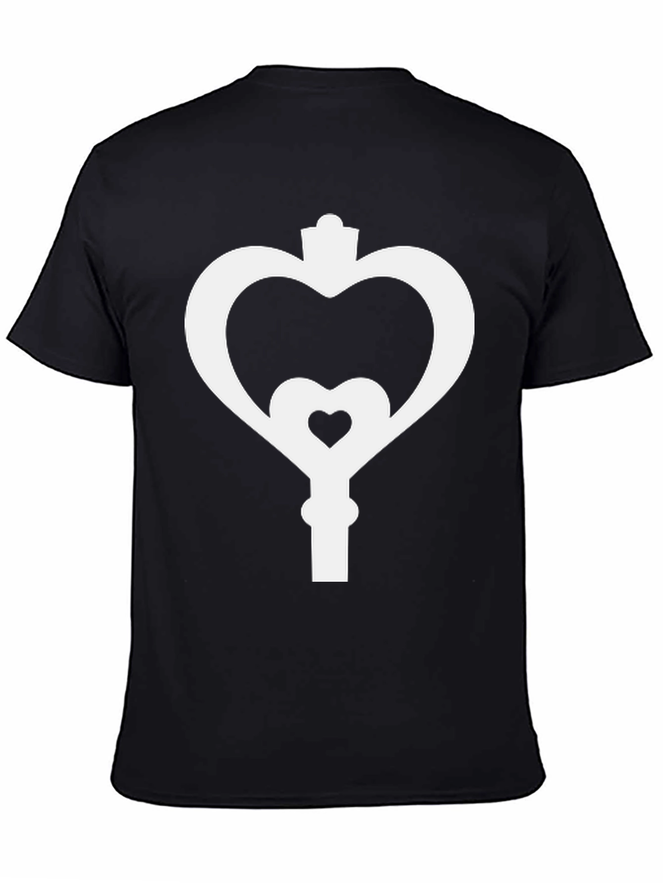 Heart Key Black Tee - Unlock Your Style