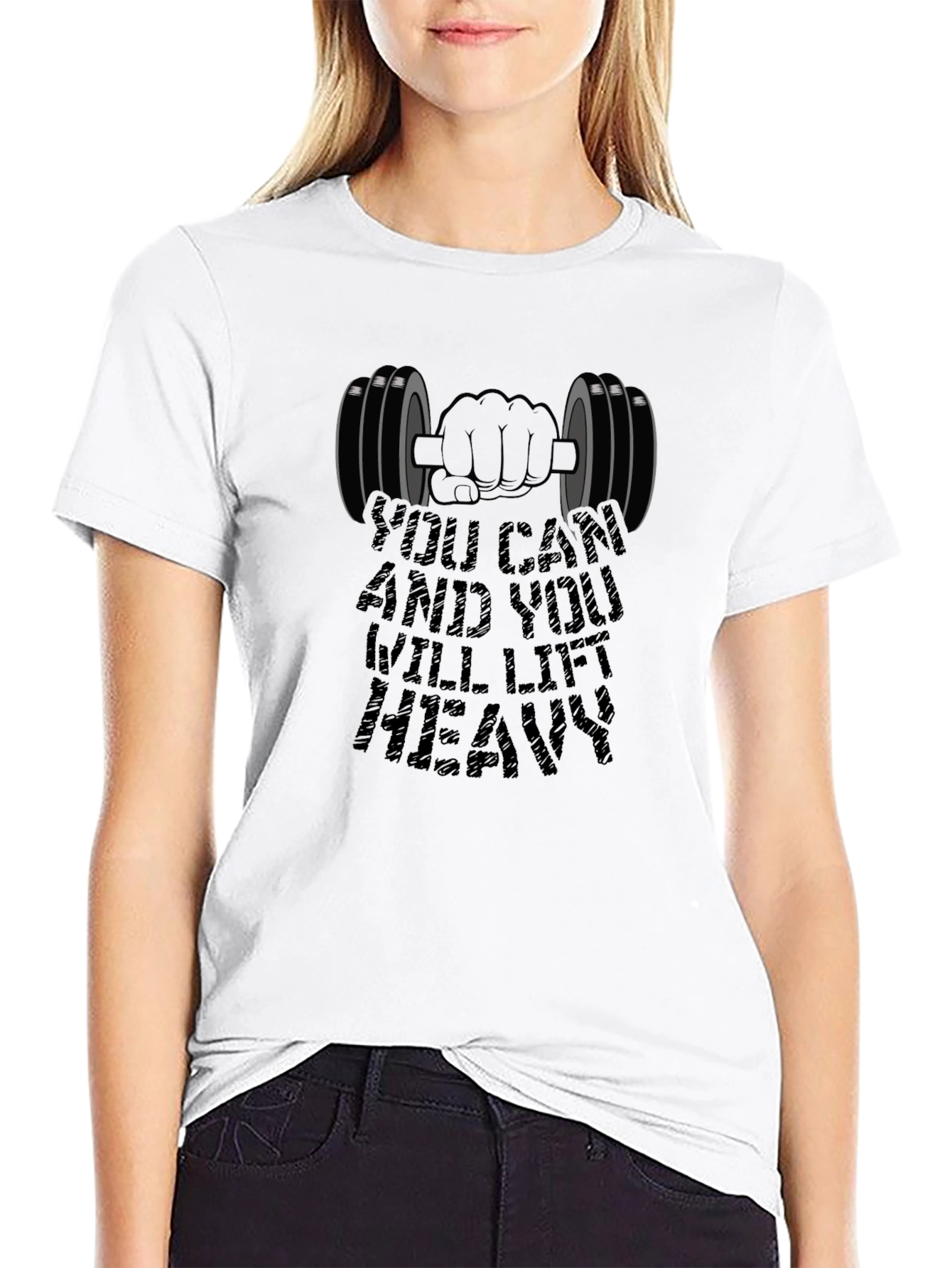 Motivational Gym T-Shirt: Lift Heavy Design