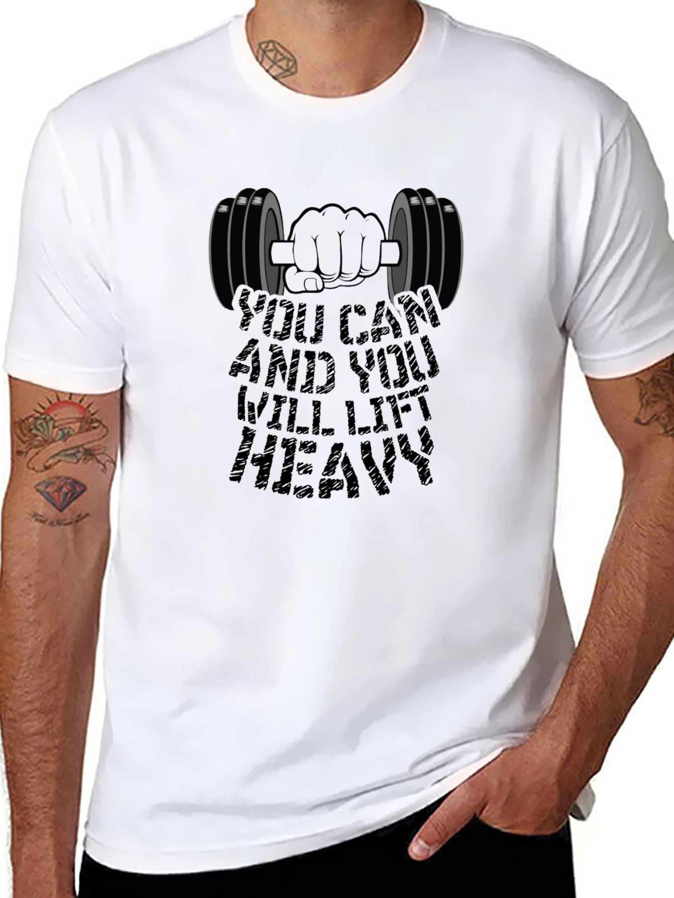 Motivational Gym T-Shirt: Lift Heavy Design