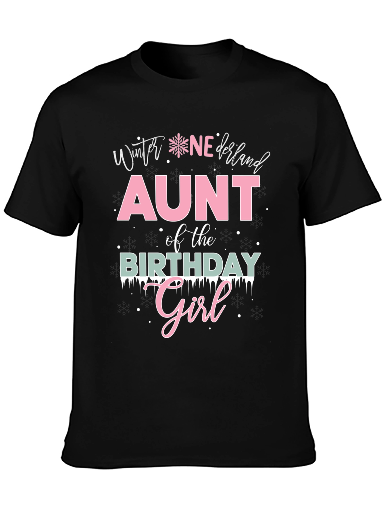 Winter Wonderland Aunt Birthday Girl T-Shirt