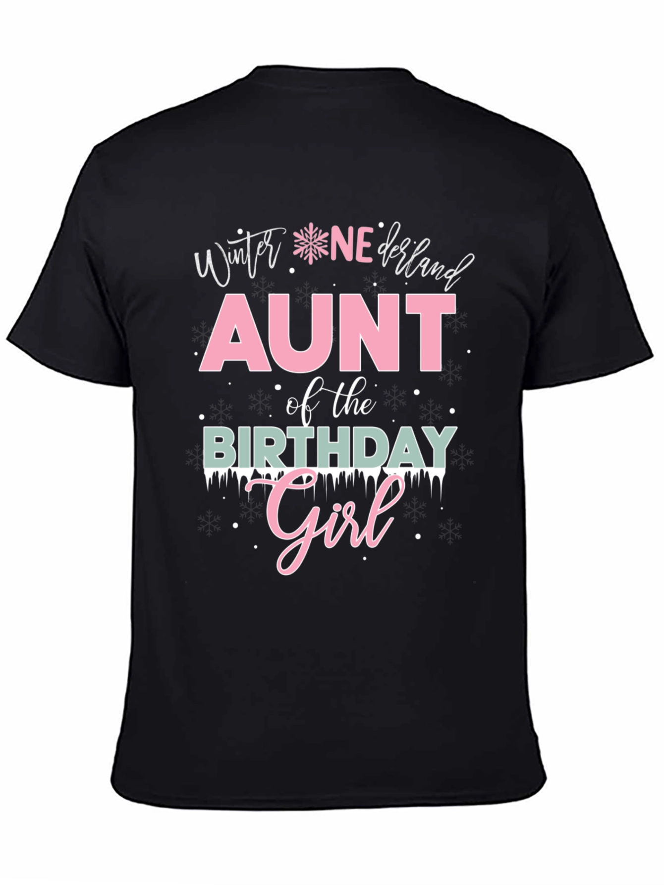 Winter Wonderland Aunt Birthday Girl T-Shirt
