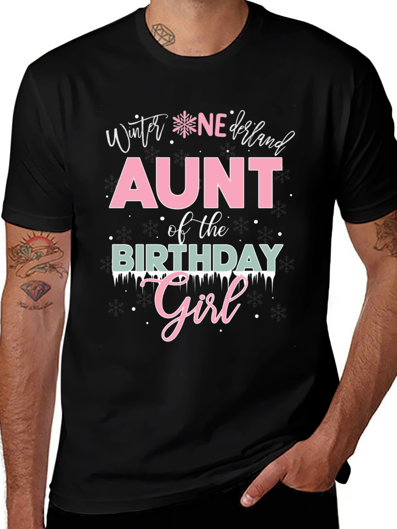 Winter Wonderland Aunt Birthday Girl T-Shirt