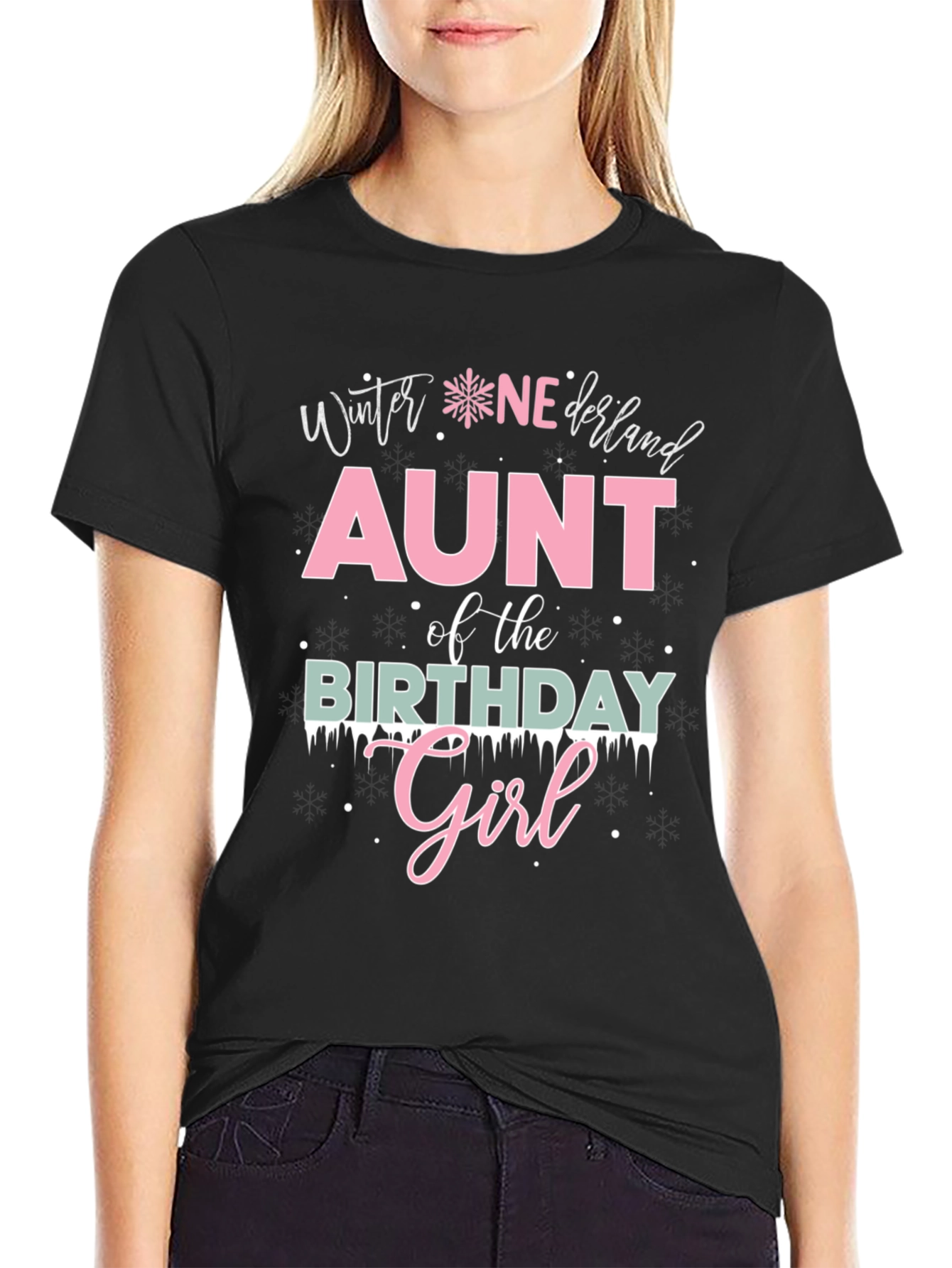 Winter Wonderland Aunt Birthday Girl T-Shirt