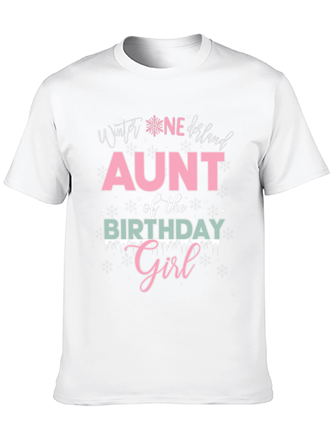 Winter Wonderland Aunt Birthday Girl T-Shirt