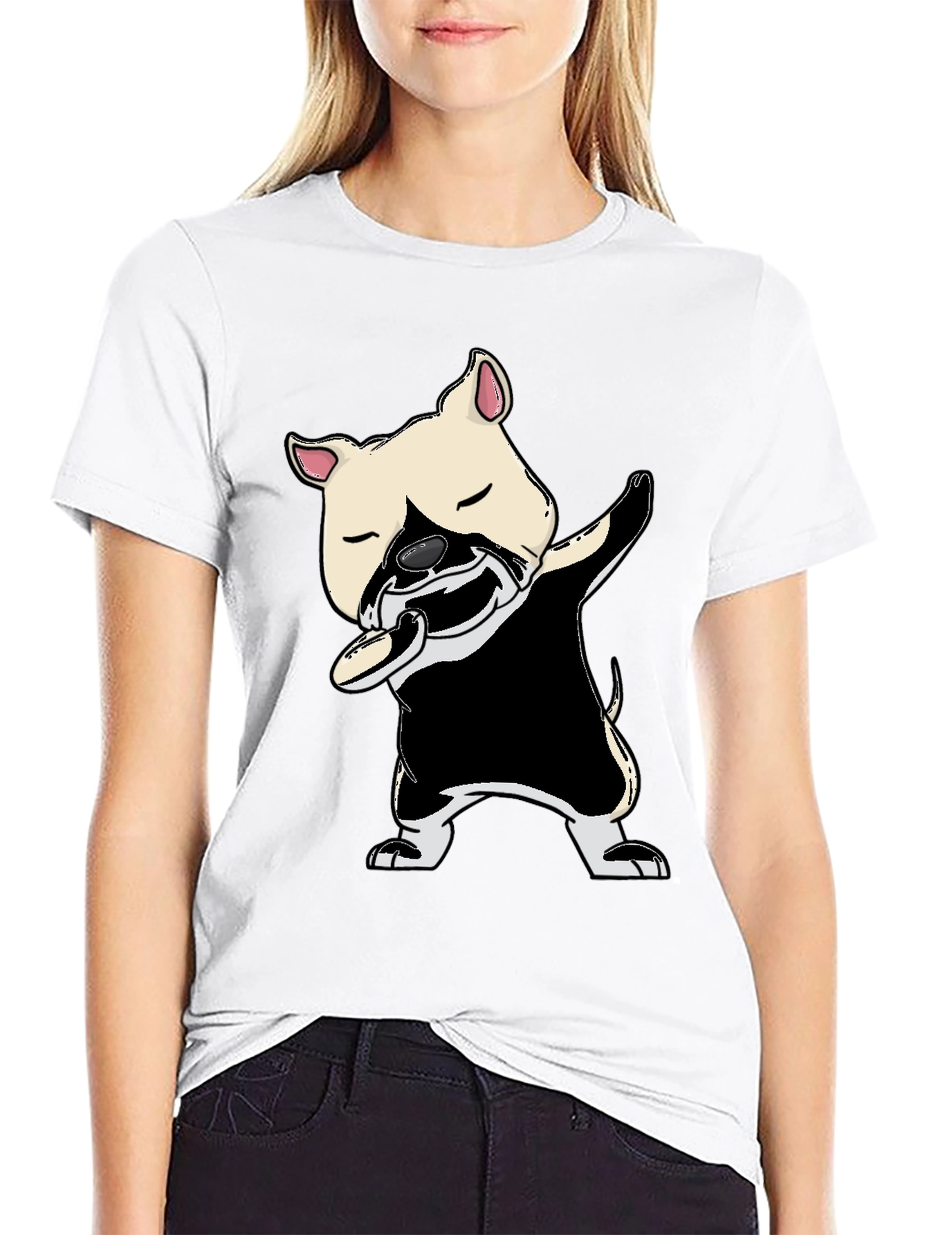 Dabbing Dog Graphic Tee - Unisex Black T-Shirt