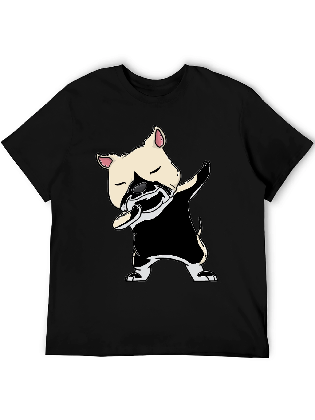 Dabbing Dog Graphic Tee - Unisex Black T-Shirt