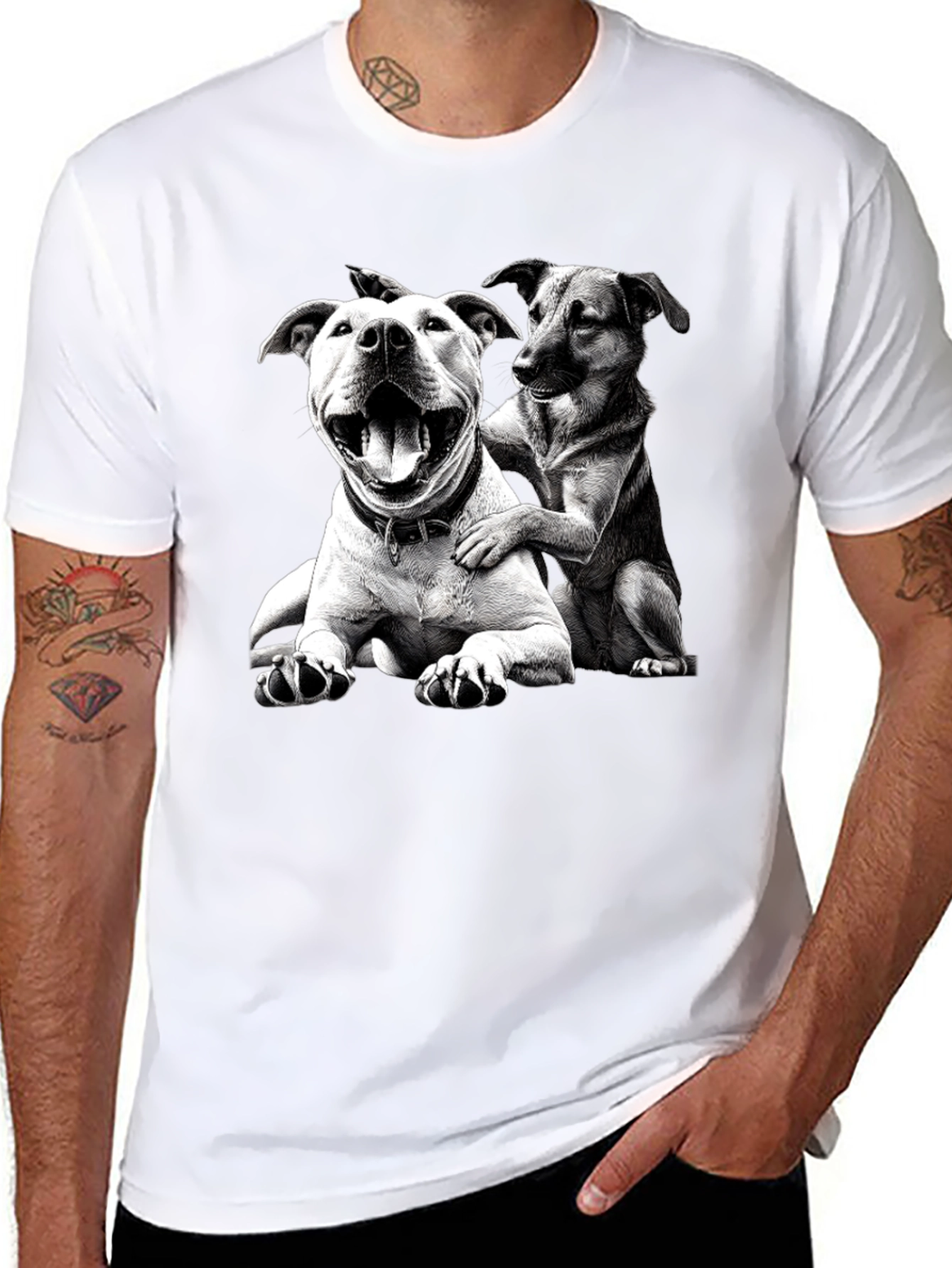 Dog Lovers Black Graphic Tee