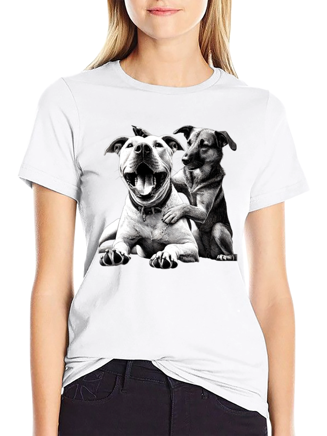 Dog Lovers Black Graphic Tee