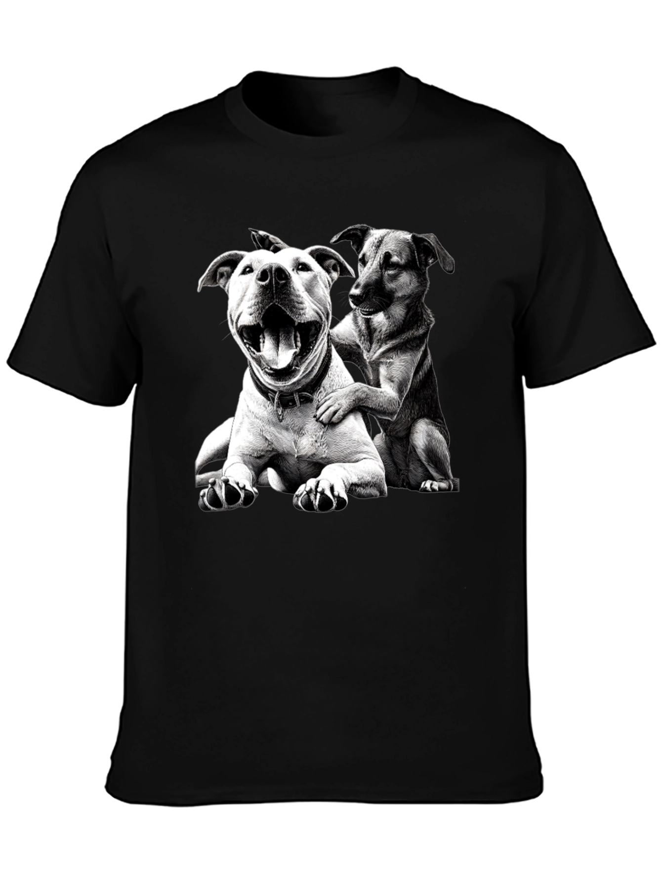 Dog Lovers Black Graphic Tee