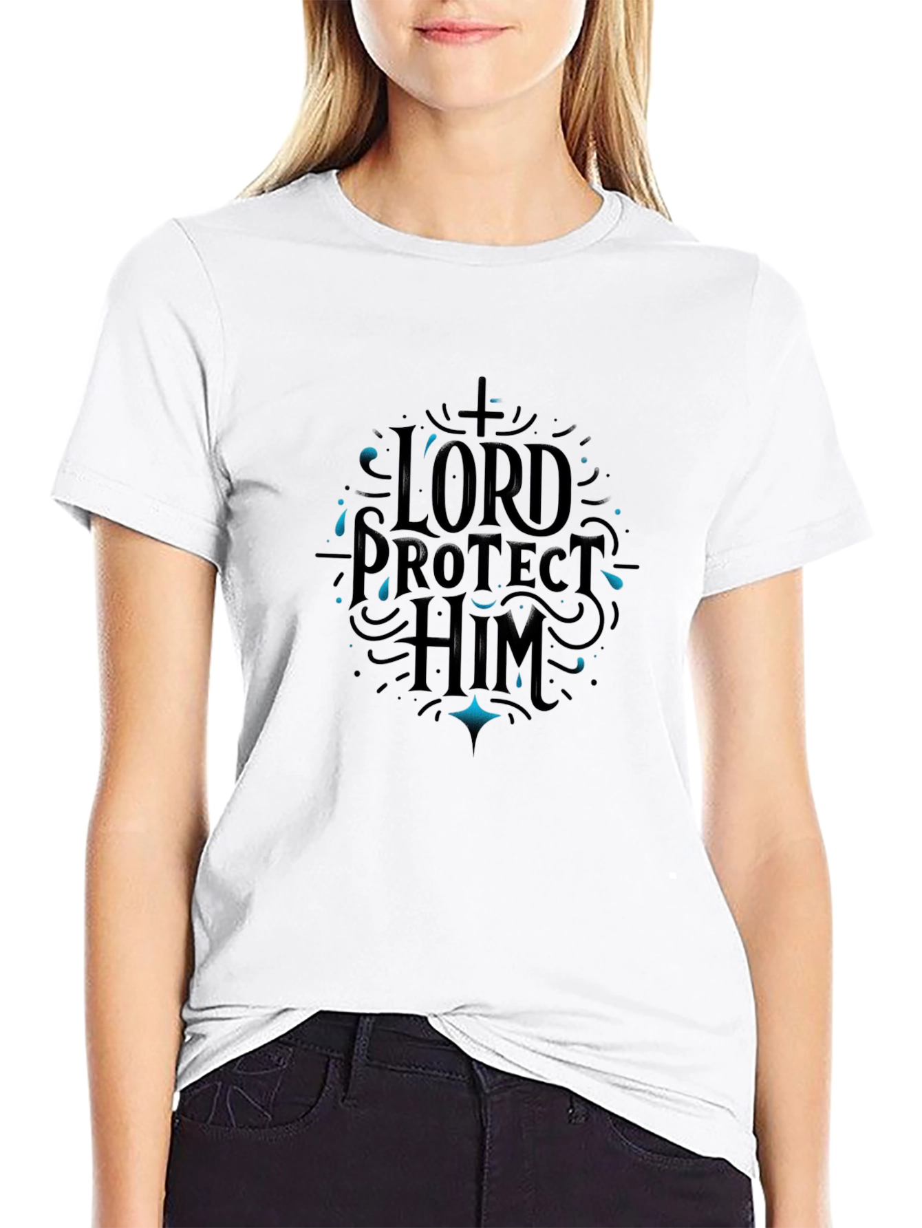 Lord Protect Him Black Graphic Tee