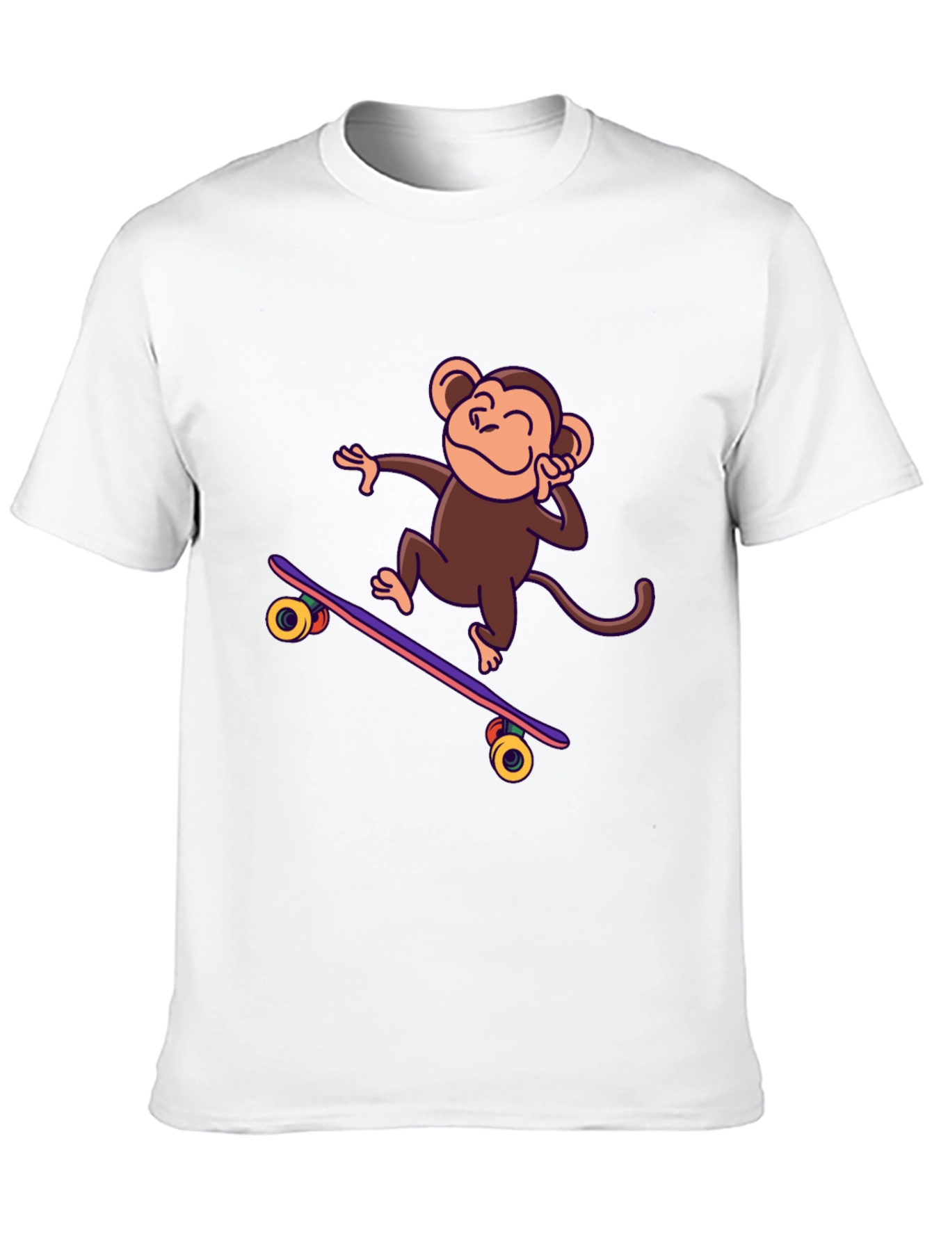 Skateboarding Monkey Graphic Tee - Fun & Stylish!
